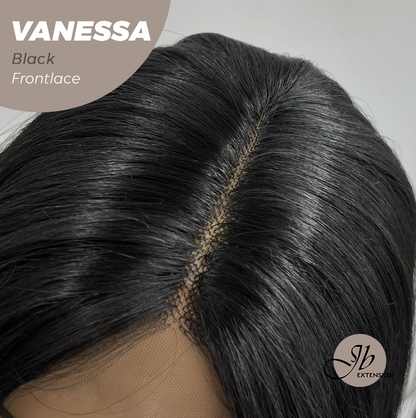 [FINAL SALE] JBEXTENSION 26 Inches Curly Black Pre-Cut Frontlace Wig VANESSA BLACK
