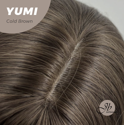 JBEXTENSION 30 Inches Long Cold Brown Wig With Bangs YUMI BROWN
