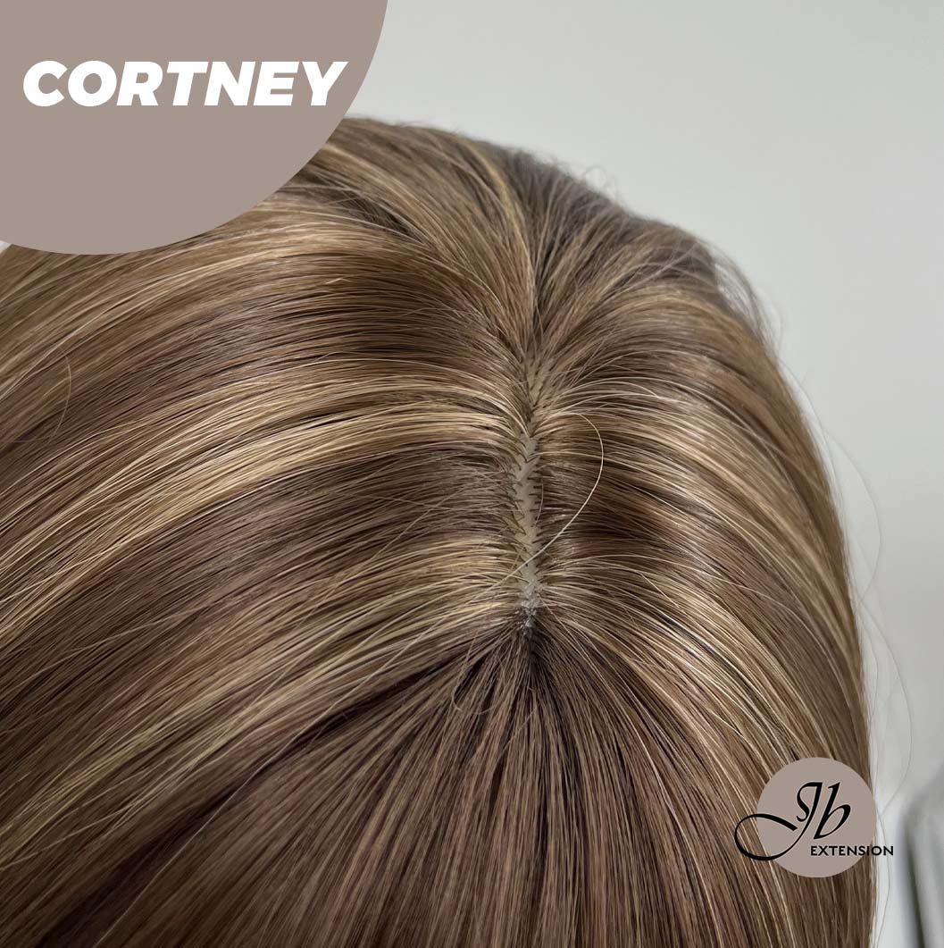 [FINAL SALE] JBEXTENSION 26 Inches Brown With Highlight Wave Wig With Bangs CORTNEY