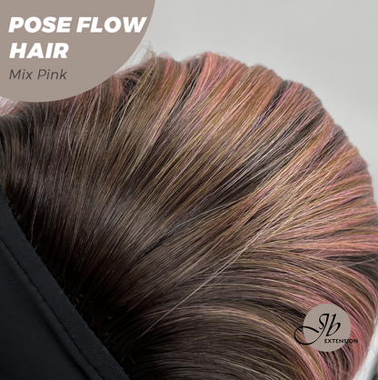 JBEXTENSION 18 Inches Mix Pink Headband Wig POSE FLOW HAIR - MIX PINK