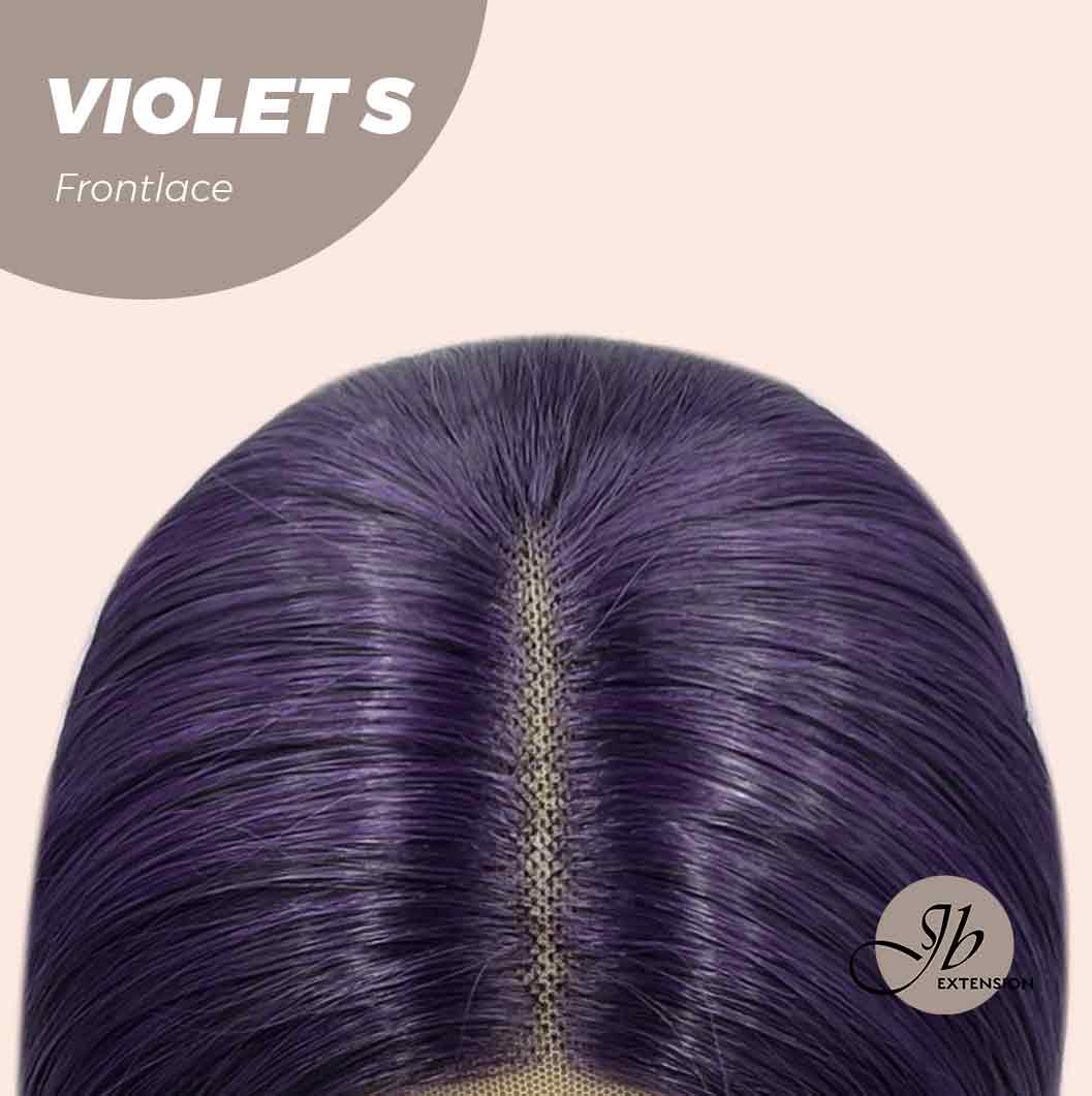 [FINAL SALE] JBEXTENSION 26 Inches Dark Purple Color Long Curly Frontlace Glueless Wig VIOLET S