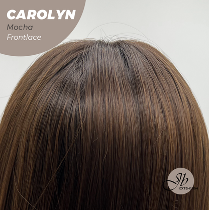 JBEXTENSION 26 Inches Straight Mocha Pre-Cut Frontlace Glueless Wig CAROLYN MOCHA
