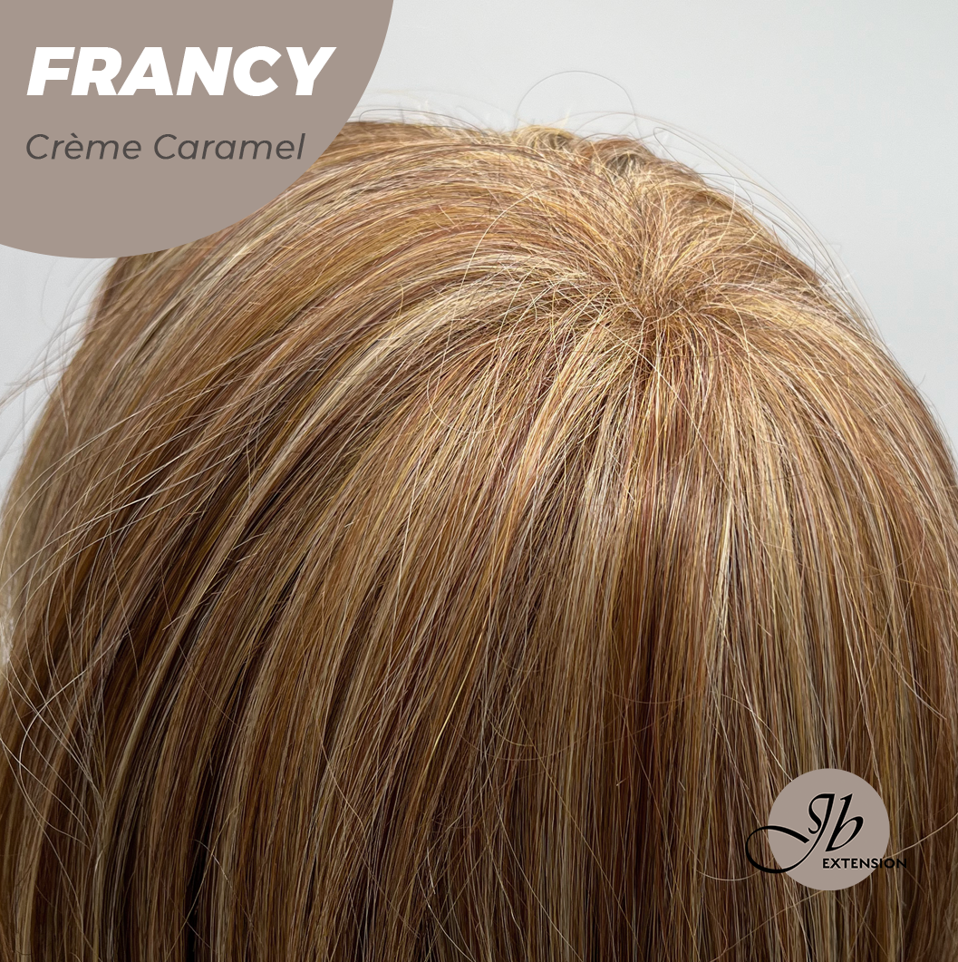 [FINAL SALE] JBEXTENSION 18 Inches Crème Caramel Women Fashion Full Machine Wig FRANCY CRèME CARAMEL【PLUS PERMATEASE】【BENDY EAR TABS】