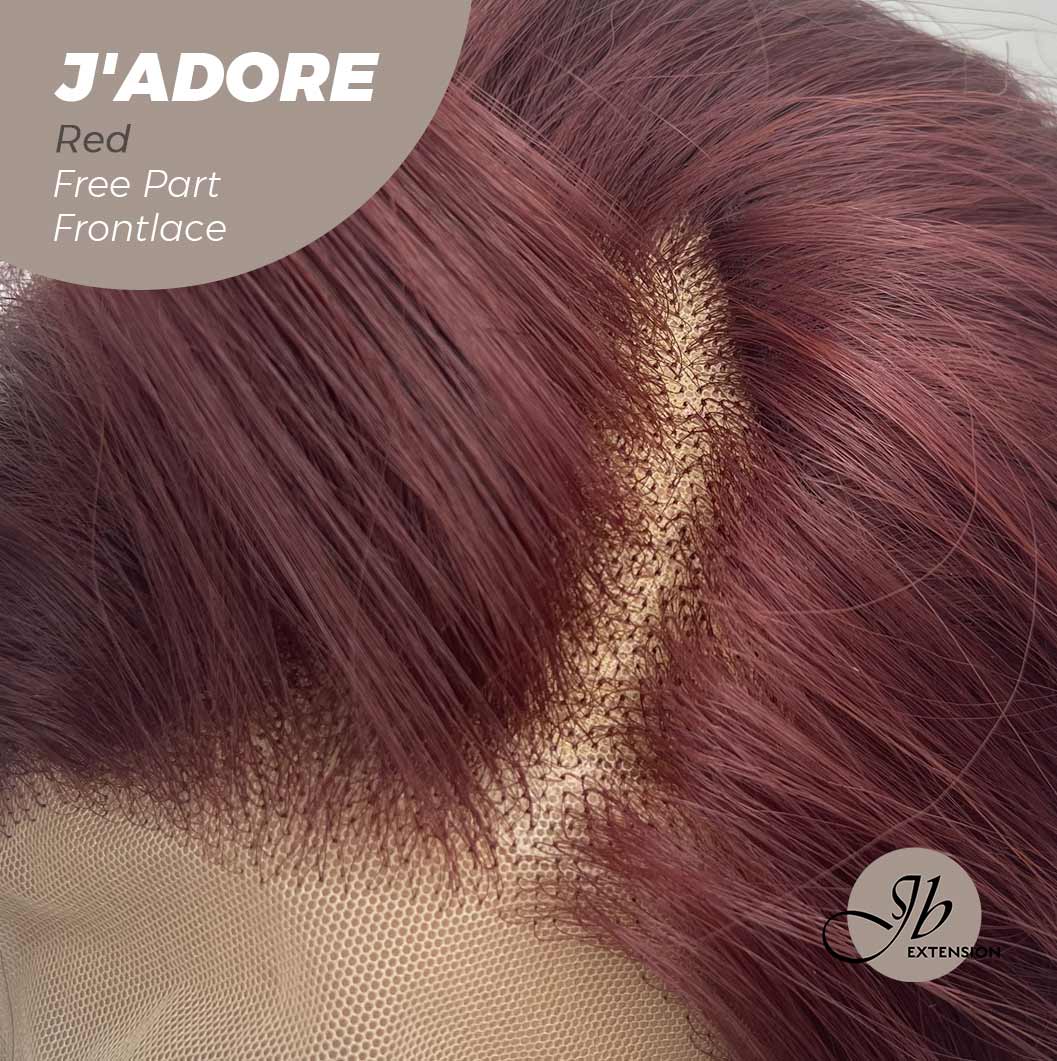 [FINAL SALE] JBEXTENSION 10 Inches Red Curly Lace Front Wig.Pre Plucked 13*4 HD Transparent Lace Frontal Handmade Futura Fiber Swiss Lace Synthetic Fiber Glueless Wig JADOR RED