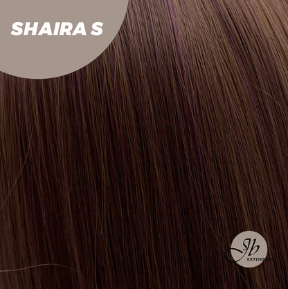 JBEXTENSION 12 Inches Bob Cut Mix Dark Pink Straight Short Wig SHAIRA S