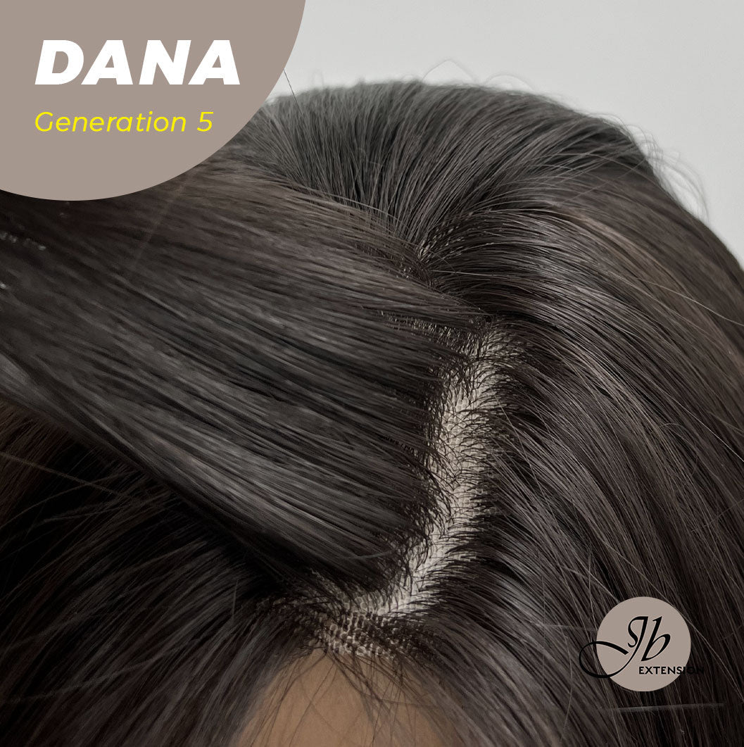 [FINAL SALE] JBEXTENSION GENERATION FIVE 28 Inches Long Tea Black Darkest Brown Straight Wig With Bangs DANA G5