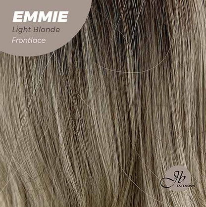 Nichole's Selection -26 Inches Curly Balayage Light Blonde With Dark Root Wig Pre-Cut Frontlace Glueless Wig EMMIE LIGHT BLONDE