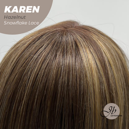 [PRE-ORDER] JBEXTENSION 18 Inches Hazelnut Pre-Cut Arc Snowflake Lace Frontlace Glueless Wig KAREN HAZELNUT【BENDY EAR TABS】