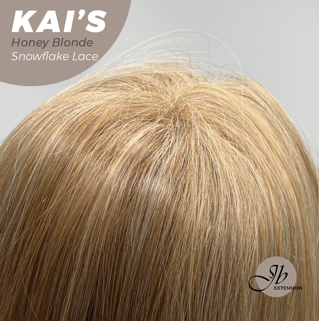 [FINAL SALE] JBEXTENSION 18 Inches Honey Blonde Pre-Cut Snowflake Lace Frontlace Glueless Wig KAI'S HONEY BLONDE【PERMATEASE】【BENDY EAR TABS】