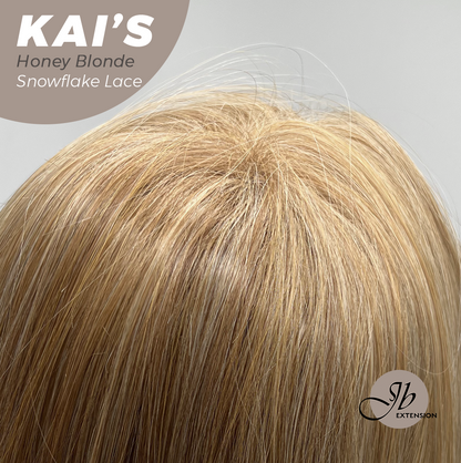 [FINAL SALE] JBEXTENSION 18 Inches Honey Blonde Pre-Cut Snowflake Lace Frontlace Glueless Wig KAI'S HONEY BLONDE【PERMATEASE】【BENDY EAR TABS】