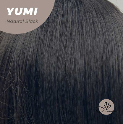 JBEXTENSION 30 Inches Long Natural Black Wig With Bangs YUMI NATURAL BLACK