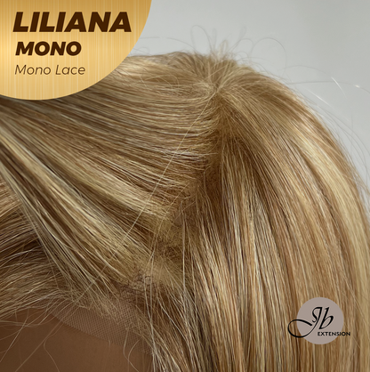 [FINAL SALE] JBEXTENSION LILIANA MONO Full Monofilament Handmade Full Lace Full Hand Tied Wig 18 Inches Honey Blonde Mono Lace Handmade Futura Fiber Wig Glueless Wig LILIANA MONO【BENDY EAR TABS】
