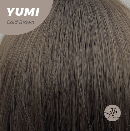 JBEXTENSION 30 Inches Long Cold Brown Wig With Bangs YUMI BROWN