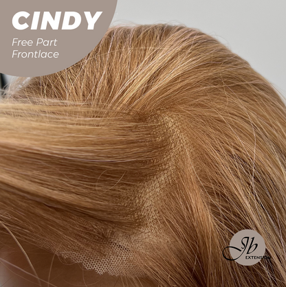 JBEXTENSION 20 Inches Strawberry Blonde Curly Pre-Cut 9X6 U Lace Free Part Frontlace Glueless Wig CINDY