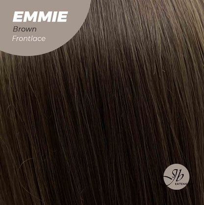 Nichole's Selection - 26 Inches Curly Women Cold Brown Wig Pre-Cut Frontlace Glueless Wig EMMIE BROWN