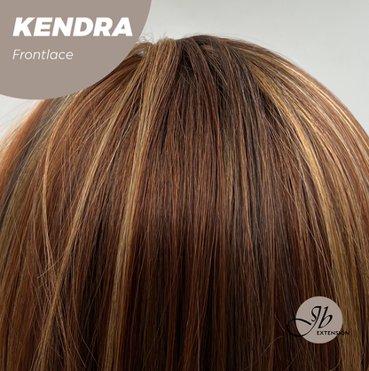 [FINAL SALE] JBEXTENSION 16 Inches Auburn Highlight Pre-Cut Frontlace Glueless Wig KENDRA