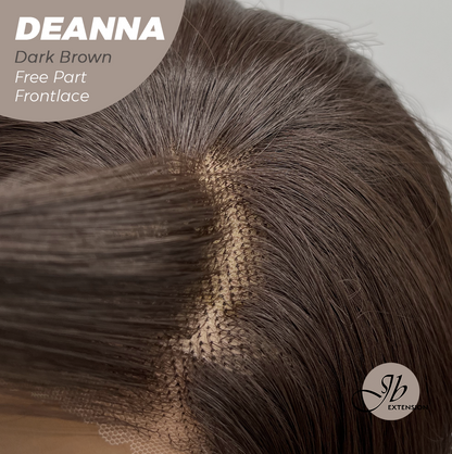 [FINAL SALE] JBEXTENSION 28 Inches Long Dark Brown Curly Pre-Cut Free Part Frontlace Glueless Wig DEANNA DARK BROWN