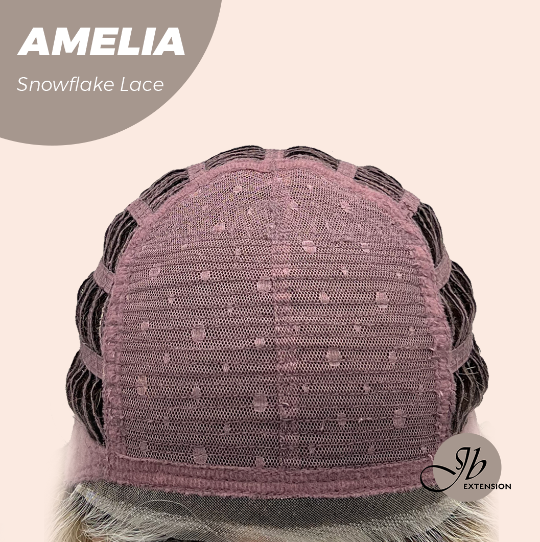 [FINAL SALE] JBEXTENSION 13 Inches Deep Curly Blonde Pre-Cut Snowflake Lace Frontlace Glueless Wig AMELIA【PERMATEASE】【BENDY EAR TABS】