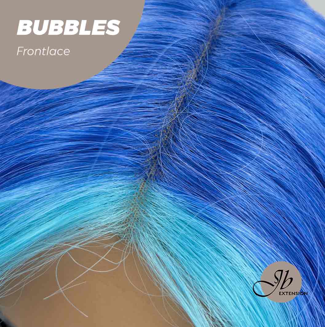 [FINAL SALE] JBEXTENSION 24 Inches Mix Blue Body Wave Pre-Cut Frontlace Glueless Wig BUBBLES