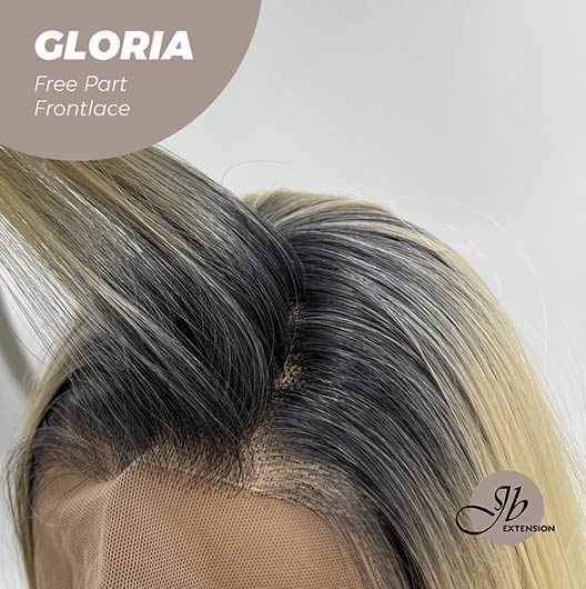 [FINAL SALE] JBEXTENSION 30 Inches Blonde With Dark Root Extra Long Straight Lace Front Wig.Pre Plucked 6*14 HD Transparent Lace Frontal Glueless Wig GLORIA