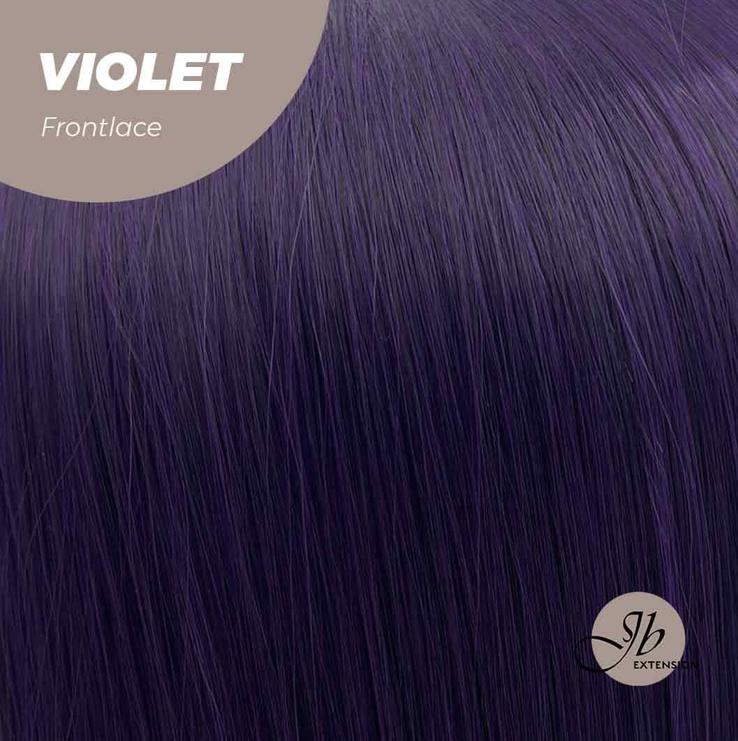 [FINAL SALE] JBEXTENSION 26 Inches Dark Purple Color Long Straight Frontlace Glueless Wig VIOLET
