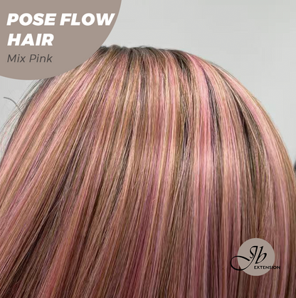 JBEXTENSION 18 Inches Mix Pink Headband Wig POSE FLOW HAIR - MIX PINK