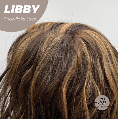 [FINAL SALE] JBEXTENSION 11 Inches Wave Caramel Pre-Cut Side Part Snowflake Lace Frontlace Glueless Wig LIBBY【BENDY EAR TABS】