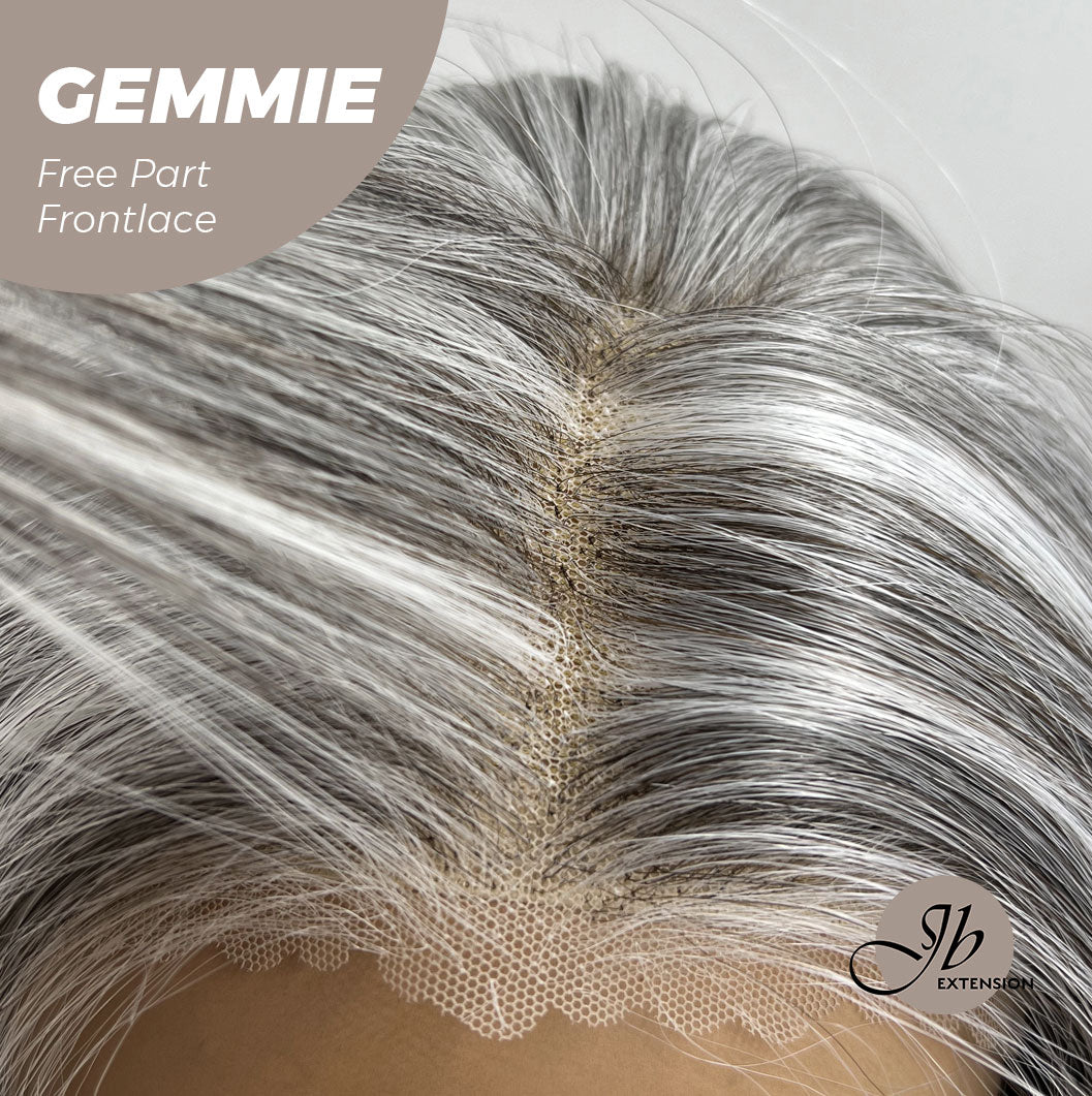 [FINAL SALE] JBEXTENSION 20 Inches Grey Pre-Cut Free Part Frontlace Glueless Wig GEMMIE