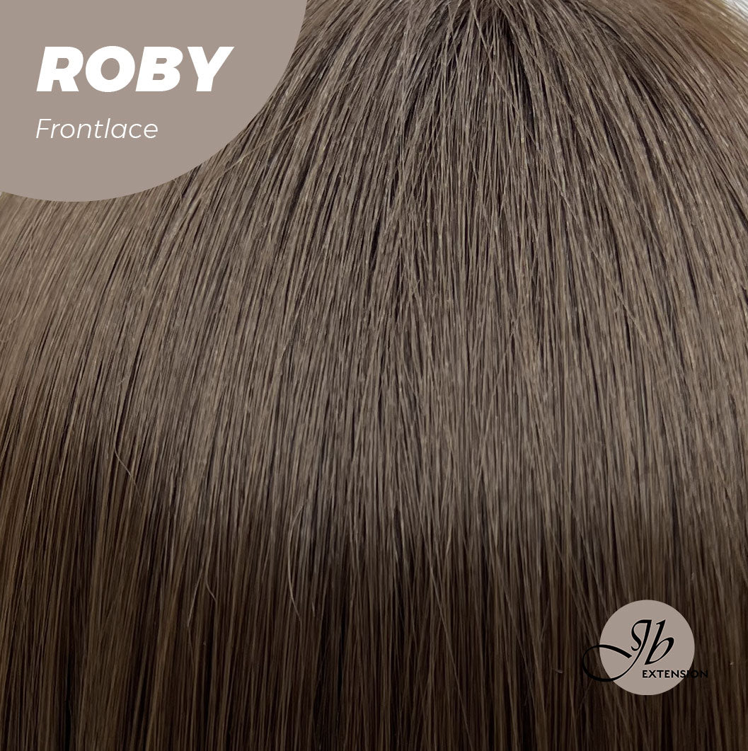 Nichole's Selection -22 Inches Brown Medium Length Women Pre-Cut Frontlace Glueless Wig ROBY