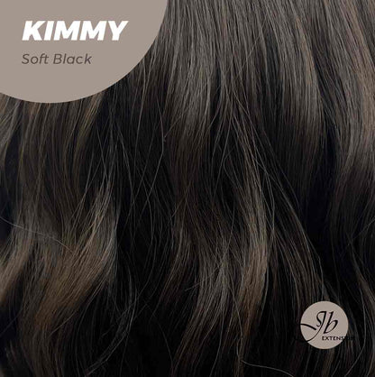 JBEXTENSION 24 Inches Soft Black Body Wave With Bangs Wig KIMMY SOFT BLACK
