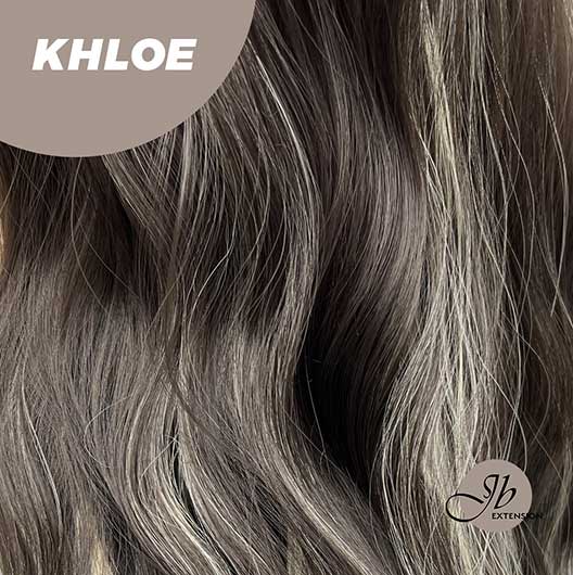 [FINAL SALE] JBEXTENSION 26 Inches Body Wave Natural Black With Blonde Highlight Hair With Full Bangs Wig KHLOE