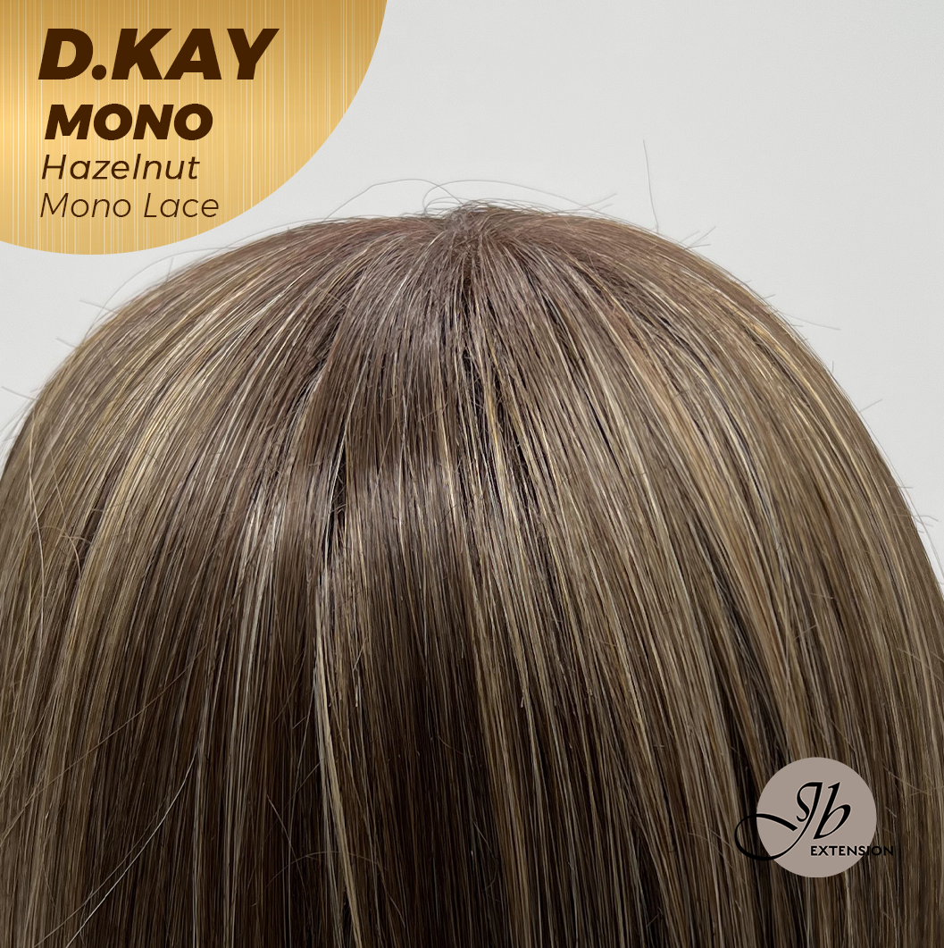 JBEXTENSION D.KAY MONO Partial Monofilament Wig 18 Inches Hazelnut Partial Mono Lace Glueless Women Fashion Wig D.KAY MONO HAZELNUT【BENDY EAR TABS】