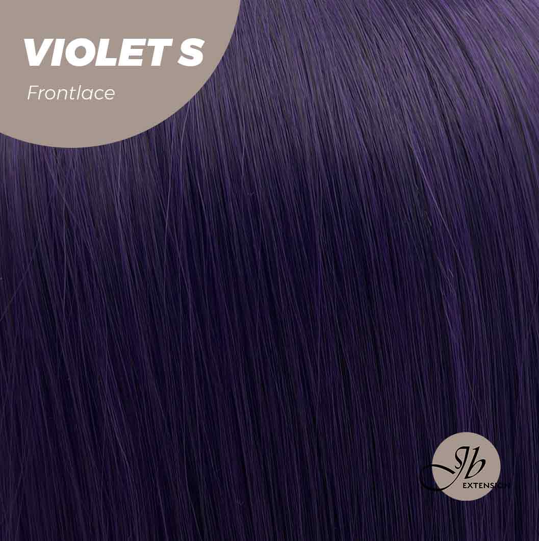 [FINAL SALE] JBEXTENSION 26 Inches Dark Purple Color Long Curly Frontlace Glueless Wig VIOLET S