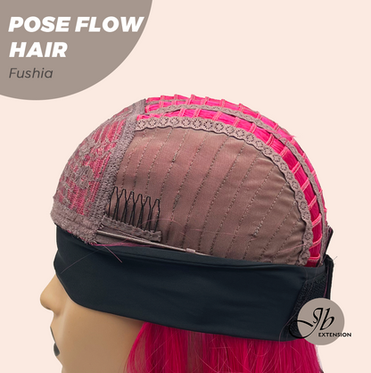 [FINAL SALE] JBEXTENSION 18 Inches Fushia Headband Wig POSE FLOW HAIR - FUSHIA