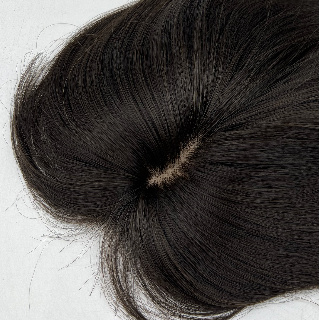 JBEXTENSION 16 Inches Scalpiana Hard Silky Topper Clip in Synthetic Fiber Wave Topper Hair Piece Hair with Bangs for Women Clip in Top Crown Hair Clip on Toupee Hairpiece for Slight Hair Loss/Thinning Hair