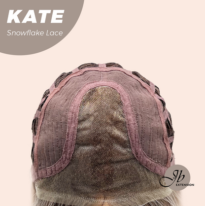 JBEXTENSION 24 Inches Butter Milk Pre-Cut Arc Snowflake Lace Frontlace Glueless Wig KATE【BENDY EAR TABS】