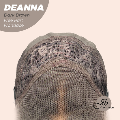 [FINAL SALE] JBEXTENSION 28 Inches Long Dark Brown Curly Pre-Cut Free Part Frontlace Glueless Wig DEANNA DARK BROWN