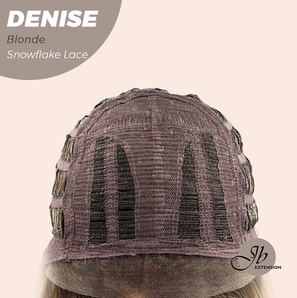 JBEXTENSION 24 Inches Blonde Wave Pre-Cut Snowflake Lace Frontlace Glueless Wig DENISE BLONDE【PERMATEASE】【BENDY EAR TABS】- M/L