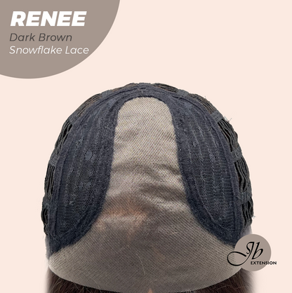 [FINAL SALE] JBEXTENSION 21 Inches Dark Brown Pre-Cut Arc Snowflake Lace Frontlace Glueless Wig RENEE DARK BROWN【BENDY EAR TABS】