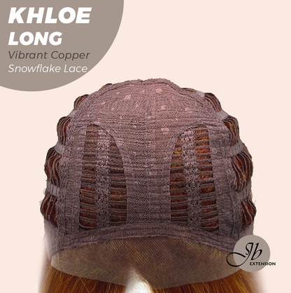 [FINAL SALE] JBEXTENSION 18 Inches Vibrant Copper Pre-Cut Snowflake Lace Frontlace Glueless Wig KHLOE LONG VIBRANT COPPER【PERMATEASE】【BENDY EAR TABS】