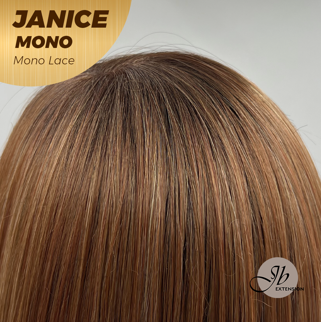 [PRE-ORDER] JBEXTENSION JANICE MONO Monofilament Handmade Wig 6X5 Full Monofilament Hand Tied Top Wig 20 Inches Copper Mono Lace Wig With Anti-slip Silicone Strips Glueless Wig JANICE MONO【BENDY EAR TABS】