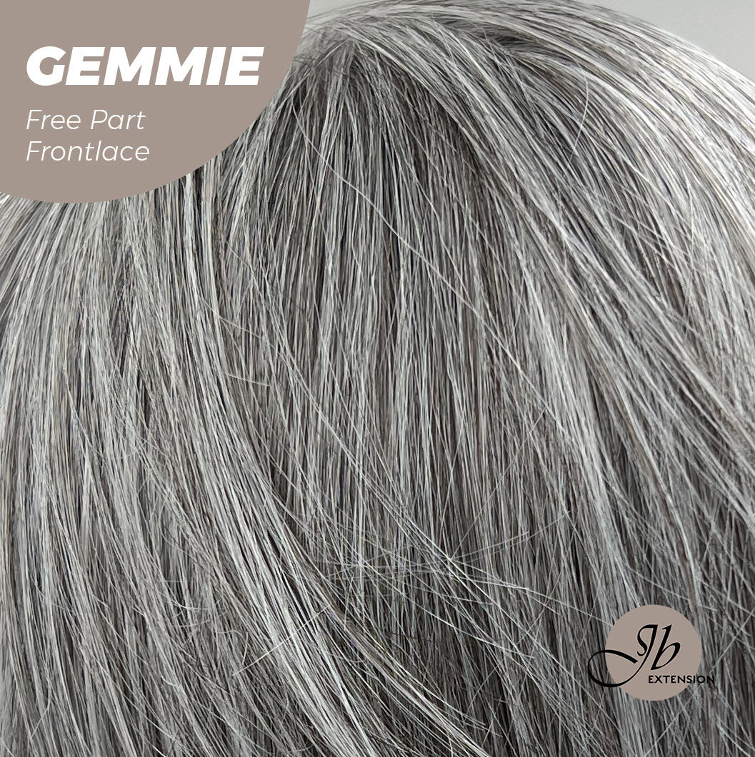 [FINAL SALE] JBEXTENSION 20 Inches Grey Pre-Cut Free Part Frontlace Glueless Wig GEMMIE