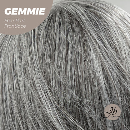 [FINAL SALE] JBEXTENSION 20 Inches Grey Pre-Cut Free Part Frontlace Glueless Wig GEMMIE