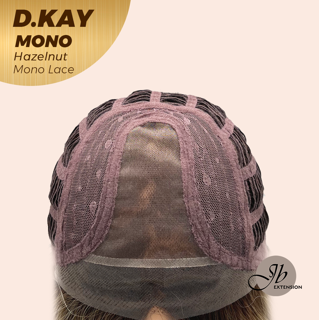 JBEXTENSION D.KAY MONO Partial Monofilament Wig 18 Inches Hazelnut Partial Mono Lace Glueless Women Fashion Wig D.KAY MONO HAZELNUT【BENDY EAR TABS】