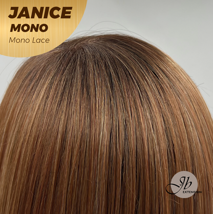 [PRE-ORDER] HOT OF SEASON -  JANICE MONO Monofilament Handmade Wig 6X5 Full Monofilament Hand Tied Top Wig 20 Inches Copper Mono Lace Wig With Anti-slip Silicone Strips Glueless Wig JANICE MONO【BENDY EAR TABS】