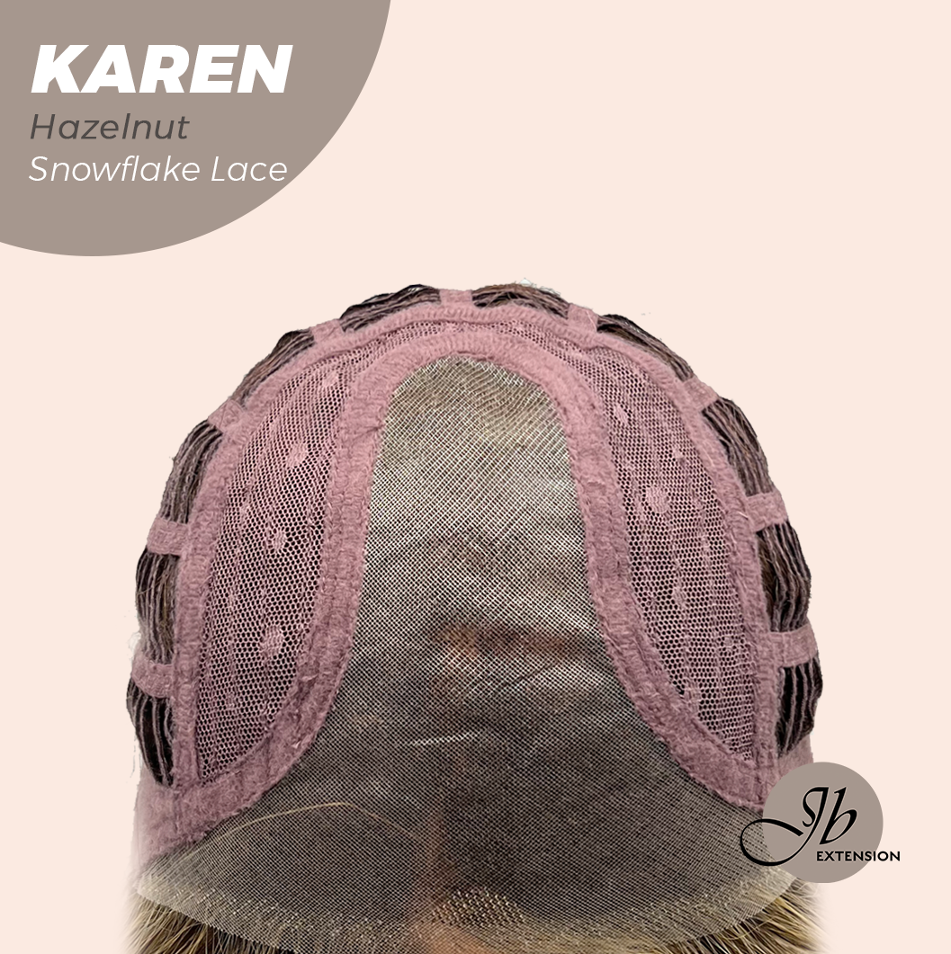 [PRE-ORDER] JBEXTENSION 18 Inches Hazelnut Pre-Cut Arc Snowflake Lace Frontlace Glueless Wig KAREN HAZELNUT【BENDY EAR TABS】