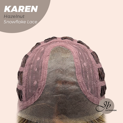 [PRE-ORDER] JBEXTENSION 18 Inches Hazelnut Pre-Cut Arc Snowflake Lace Frontlace Glueless Wig KAREN HAZELNUT【BENDY EAR TABS】