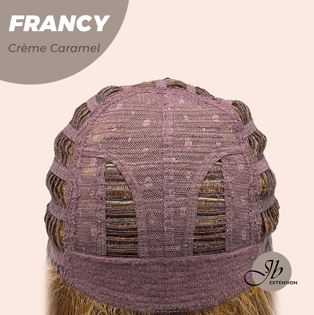 [FINAL SALE] JBEXTENSION 18 Inches Crème Caramel Women Fashion Full Machine Wig FRANCY CRèME CARAMEL【PLUS PERMATEASE】【BENDY EAR TABS】