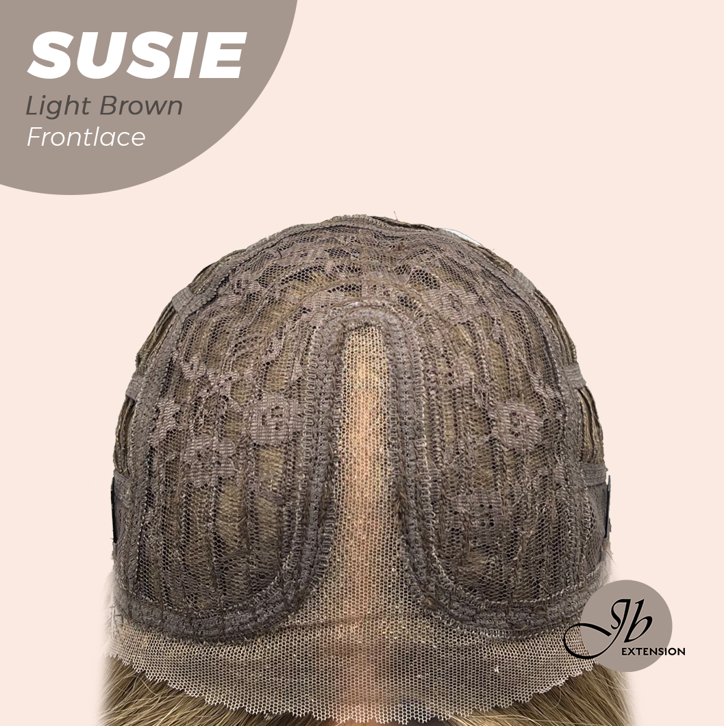 [FINAL SALE] JBEXTENSION 16 Inches Light Brown Women Pre-Cut Frontlace Glueless Wig SUSIE LIGHT BROWN