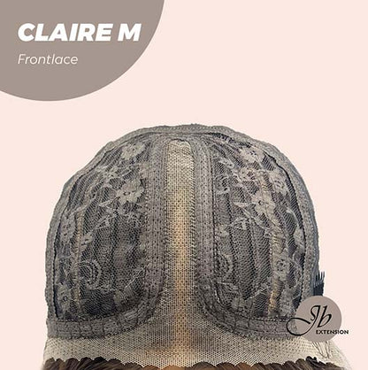 CLAIRE LACE M - 22 Inches Body Wave Brown With Highlight Pre-Cut Frontlace Glueless Wig